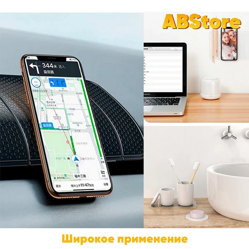 Автомобильный нескользящий силиконовый коврик подставка для телефона держатель