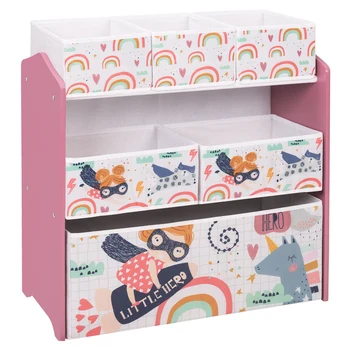 Children's Bookcase Storage Shelf Pink Toy Box 1