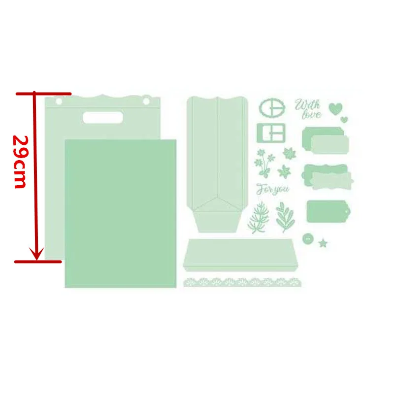 3D Large Ornate Gift Bag Die Set Metal Cutting Dies Stencils for DIY Scrapbooking Paper Card Craft Making Handbag New Cutter | Дом и сад