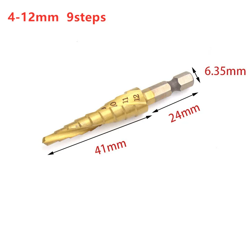 Сверла из быстрорежущей стали с шестигранным хвостовиком 3 шт./компл. 4-12/20/32 мм |