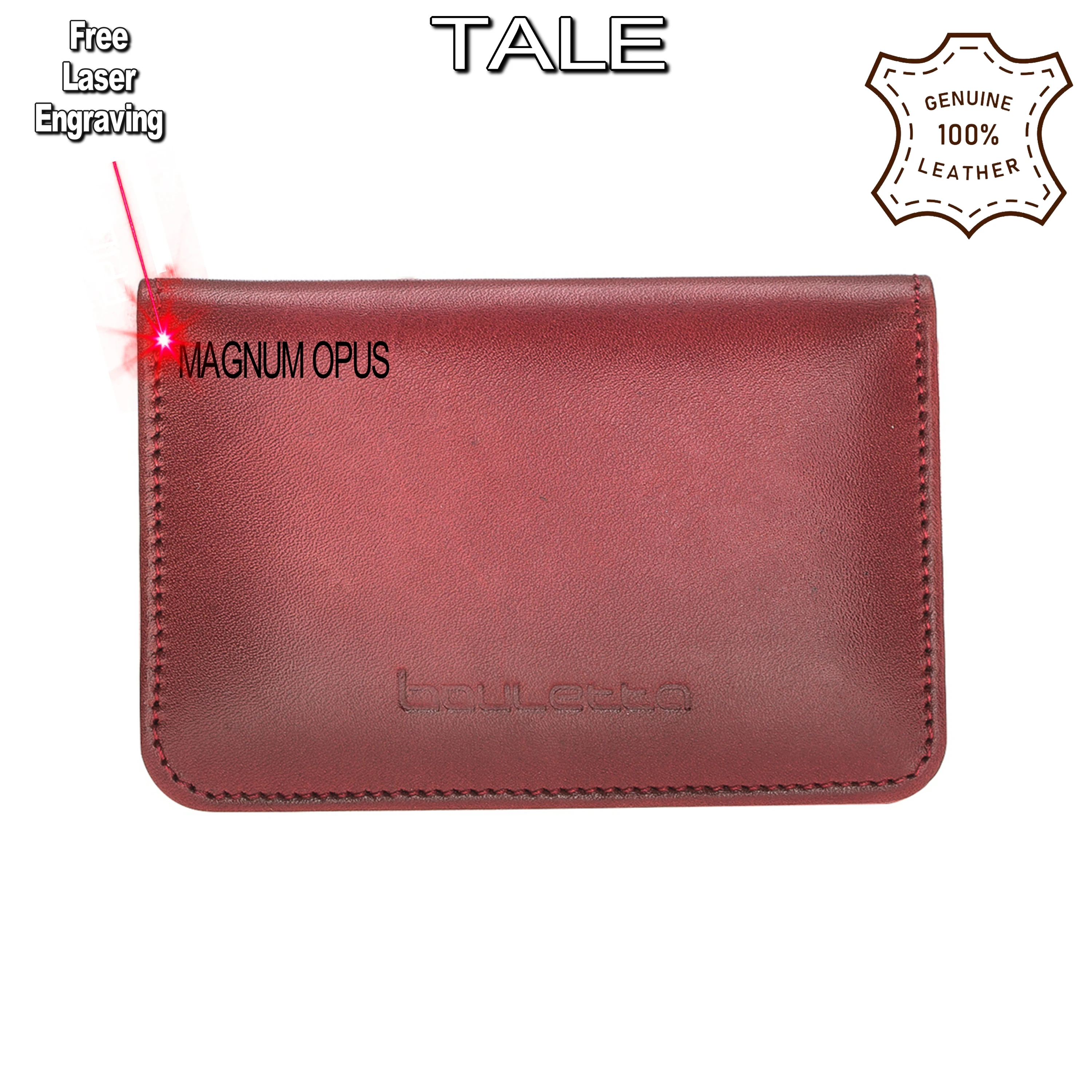 Handmade Genuine Leather Magnetic Closure Credit Card and ID Card Holder Elegant and Stylish Stores Up To 10 Cards Wallet