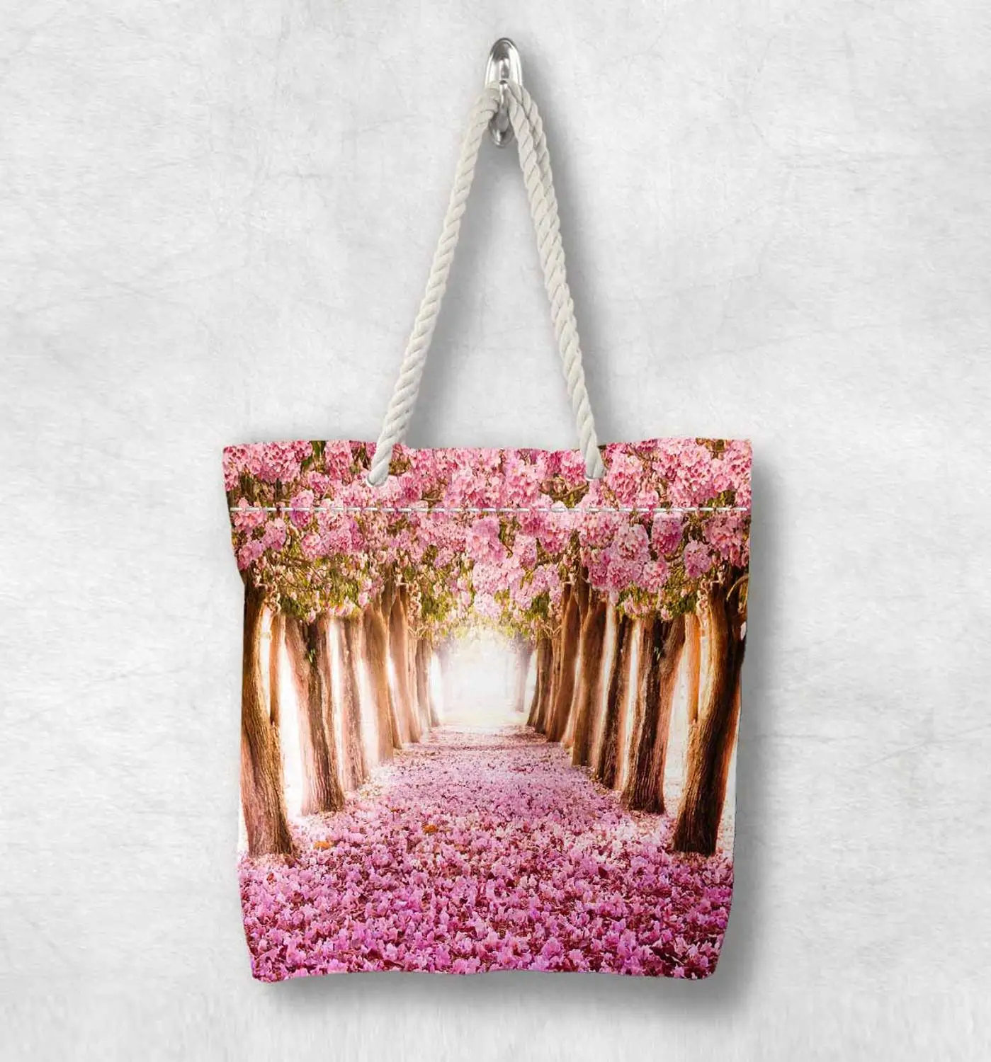 Еще Розовые деревья листья цветочные любовь путь новые модные белые с веревочной