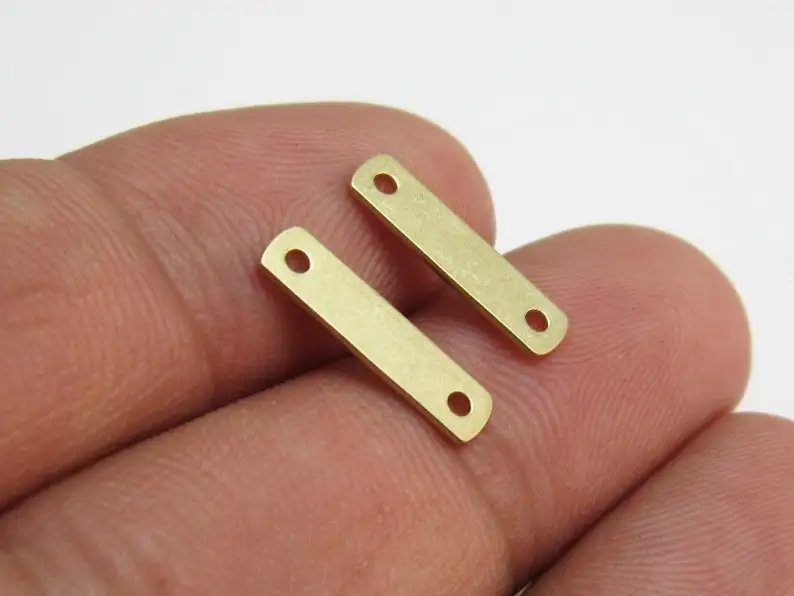 

50pcs Brass Charms, Rectangle Bar Connector, 15x4mm, Earrings Accessories, Jewelry Making Supplies R1691
