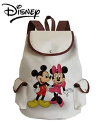 disney mickey mouse childrens school bag teens boy girl backpack minnie cute linen bag anime backpack kids gifts dropshipping