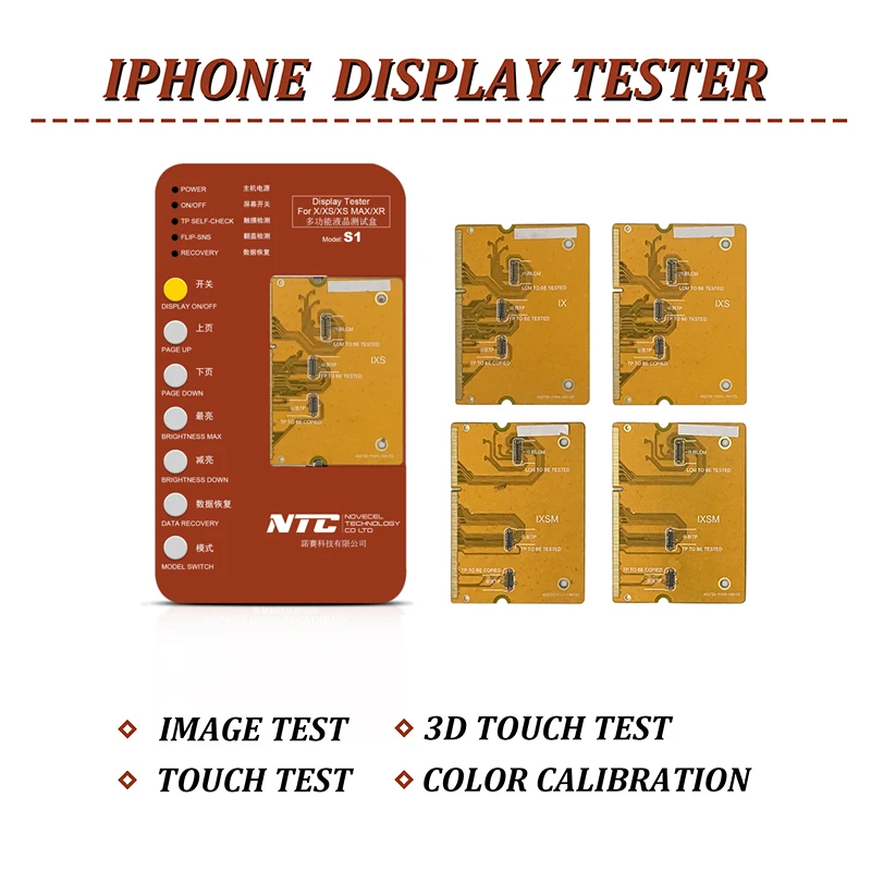 Novecel S1 iPhone ЖК-тестер True Tone Repair дисплей дигитайзер 3D сенсорный экран тестер для iPhone 6S до 8P XR XSmax 11 Pro Max