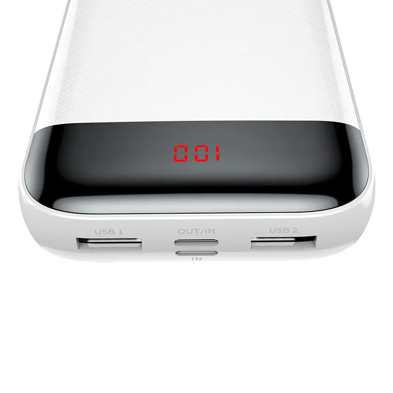 Внешний аккумулятор Baseus Mini Cu Digital Display Power Bank 20000 мА*ч (PPALL-CKU02) белый | Мобильные