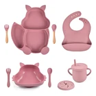 468 шт., Детская силиконовая Тарелка на присоске