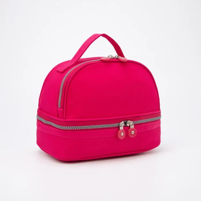 Термосумка 2 отдела на молниях цвет малиновый | Мать и ребенок