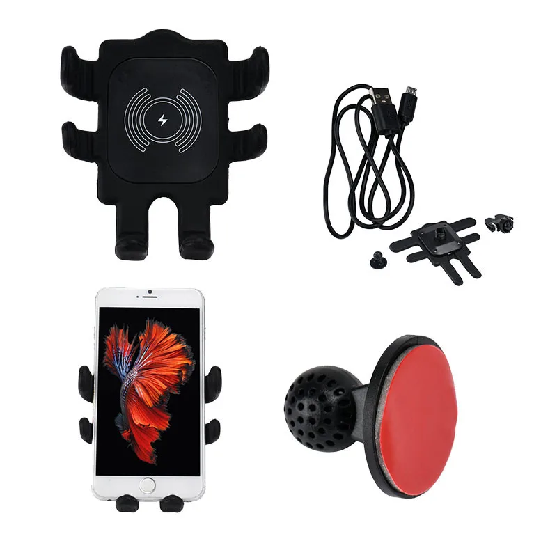 Car Wireless Charger Sensor For Apple iPhone XS Max XR X 8 Plus Samsung Galaxy Note 9 S9 S8 Fast QI Transmitter Holder | Мобильные