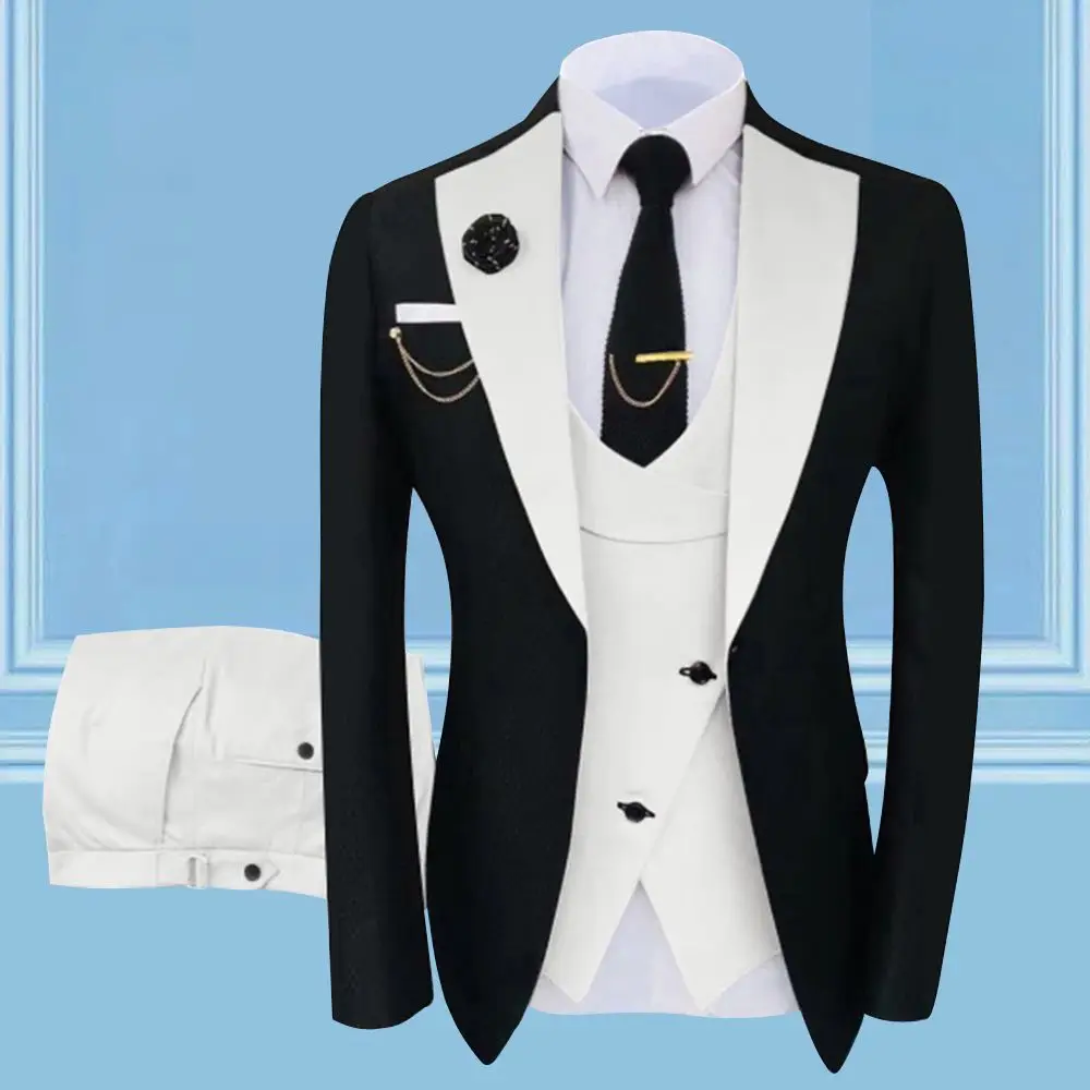 

costume homme mariage Men's Tuxedo 3Pieces Men Suit costume homme mariage Homme Costume Tuxedo High Quality Male Blazer
