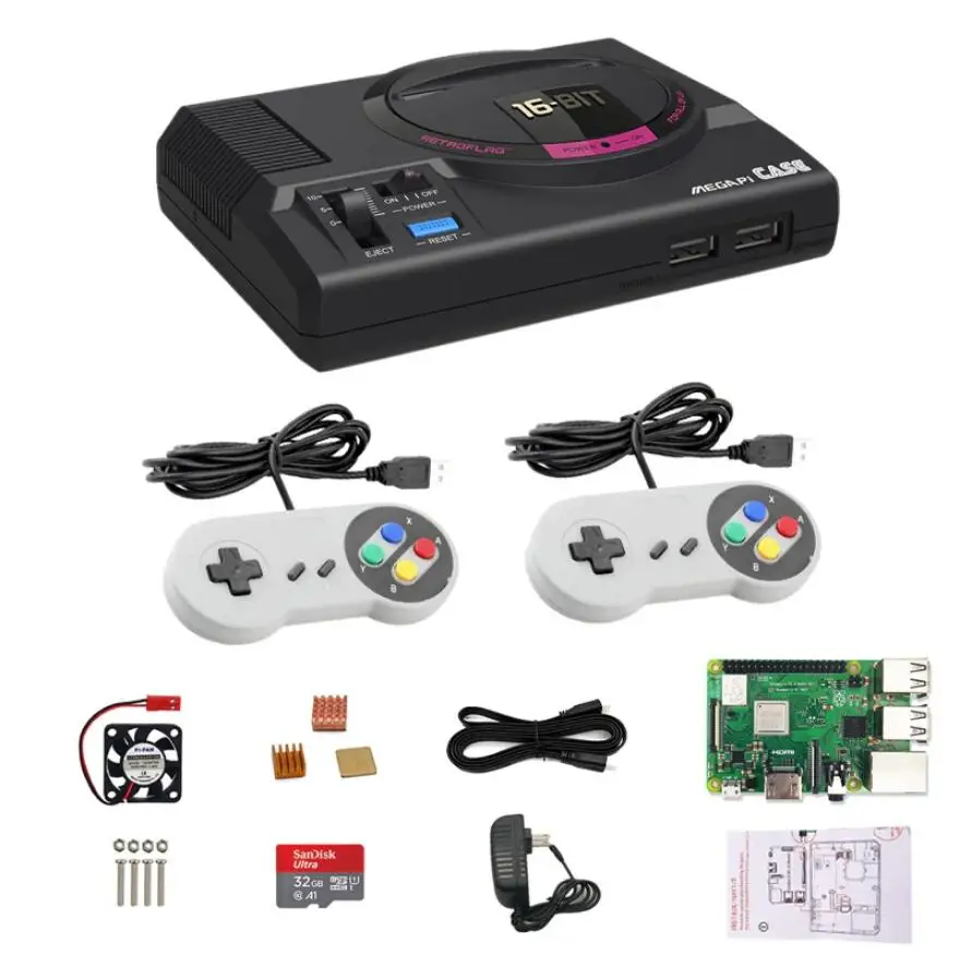 Оригинальная игровая консоль Retroflag MEGAPI использует Raspberry Pi 3B Plug & Play игровые