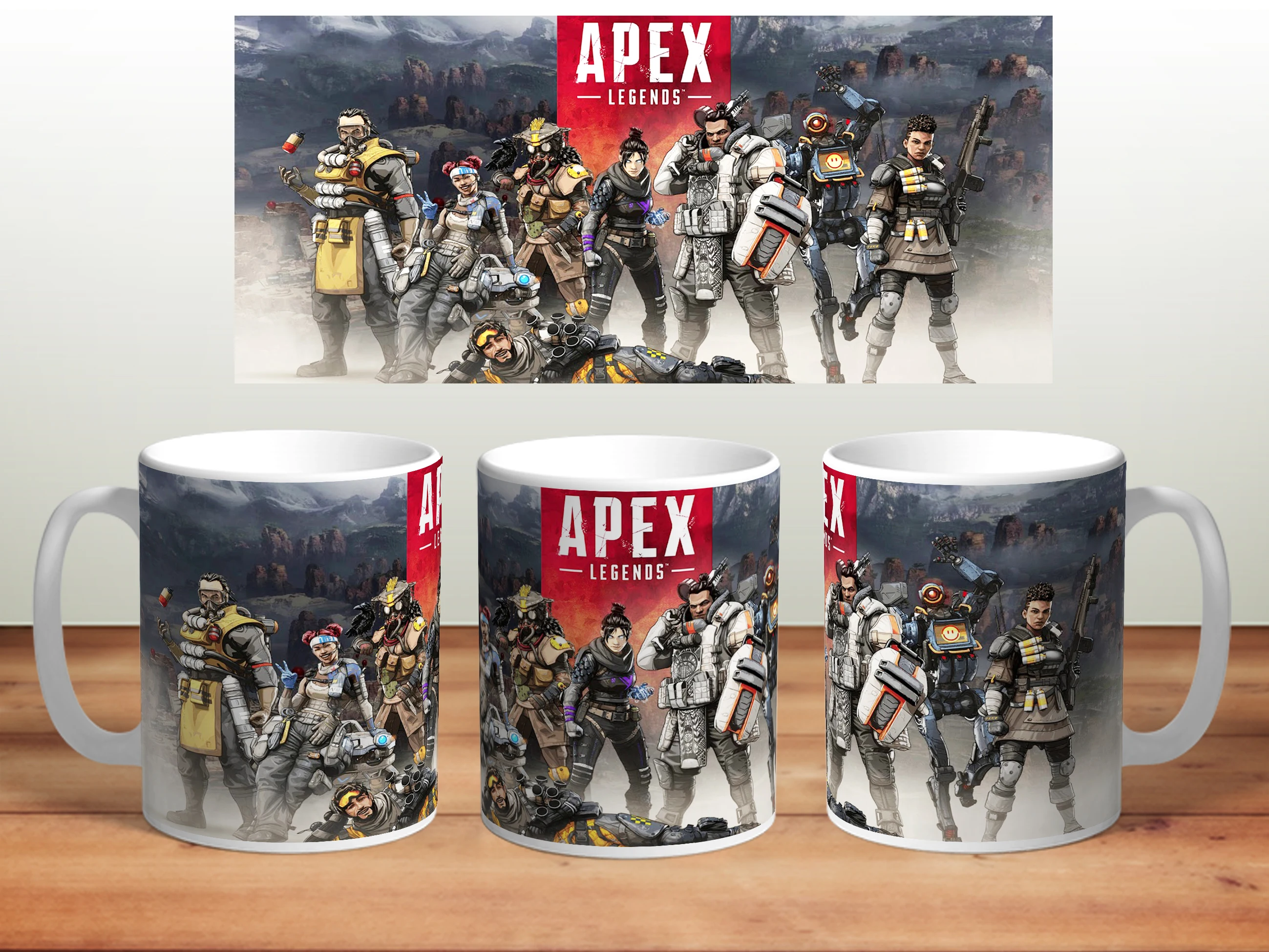 Кружка с принтом Apex Legends подарок сувенир. 330мл керамика | Дом и сад