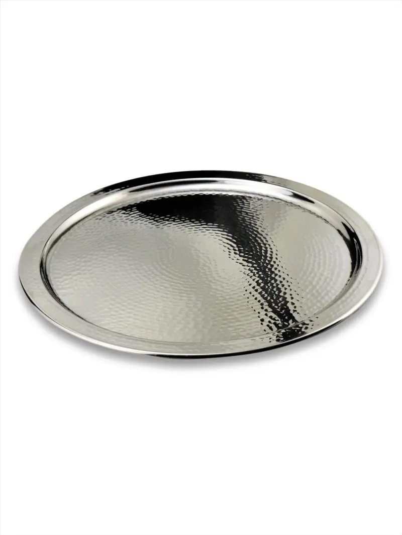 Bandeja gruesa de cobre forjado 40 cm-0