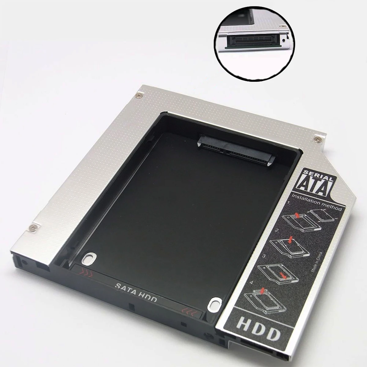 Переходник дополнительного HDD кредл в отсек CD/DVD IDE 9.5 mm | Компьютеры и офис