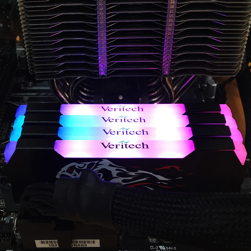 

Veritech ddr4 pc4 ram 8GB 3000MHz RGB CHEETAH DIMM Desktop Memory Support motherboard 16GB 2400 2666Mhz 3200mhz 3600mhz 32g ram