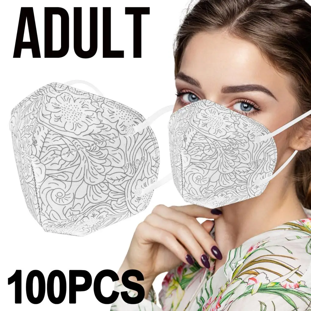 Модная маска для лица KN95 5 100 шт. 4 слоя индивидуальные дышащие маски FFP2