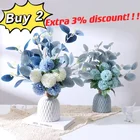 Скандинавский цветочный букет анемон, свадебный букет для невесты, Шелковый Искусственный цветок для украшения домашвечерние