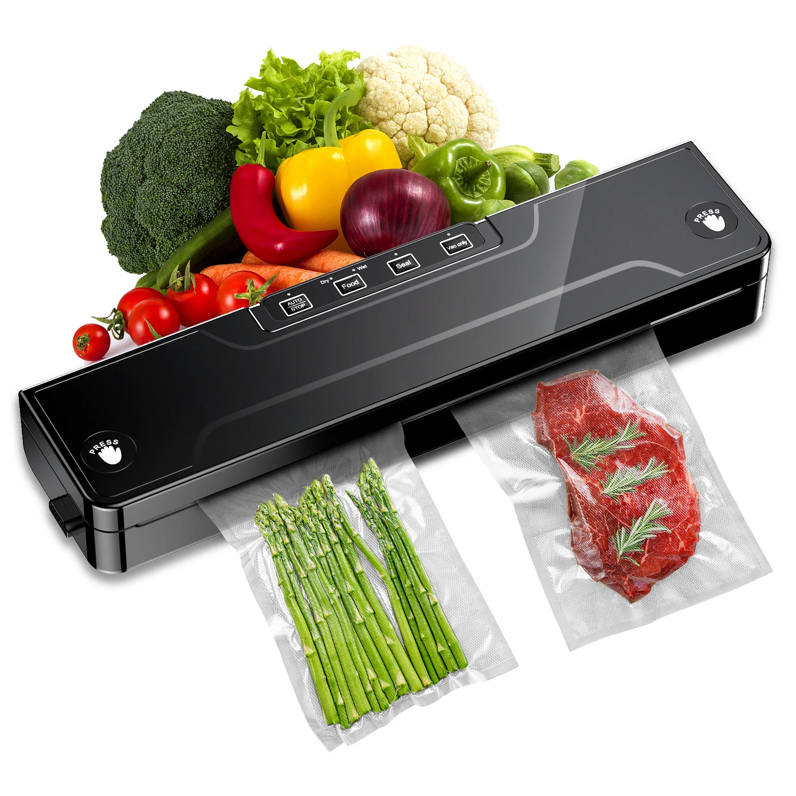 

Electric Vacuum Food Sealer Packaging Machine Dry Wet Food Preservation Household Kitchen Packing Vacuum Sealing Machine