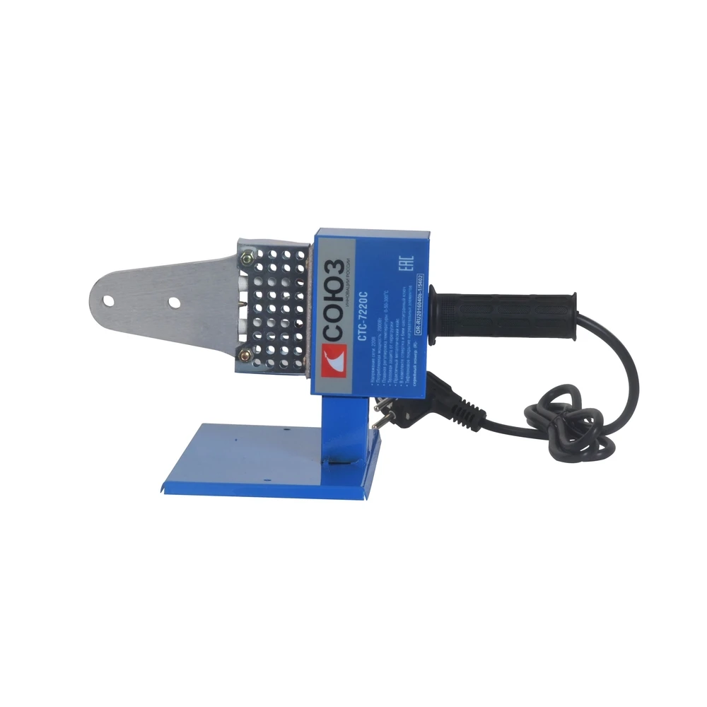 Аппарат для сварки пластиковых труб 2кВт 3 насадки СОЮЗ СТС 7220С|Сварочные