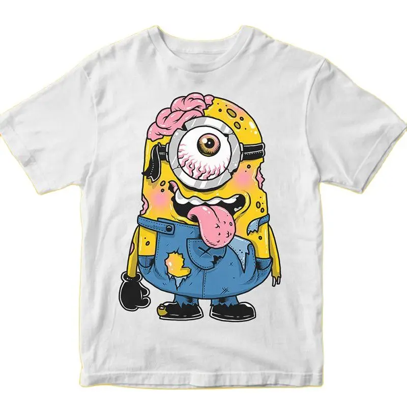 Мужская футболка с миньонами зомби. Персонализированная видеоигры спорт