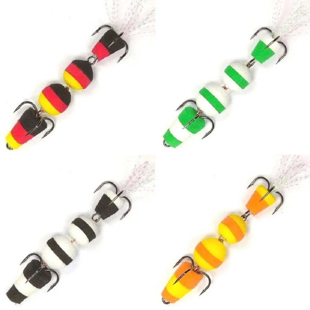 Мандула набор Fish killer 4 шт. 8 см разный цвет приманка мандула на щуку судака окуня