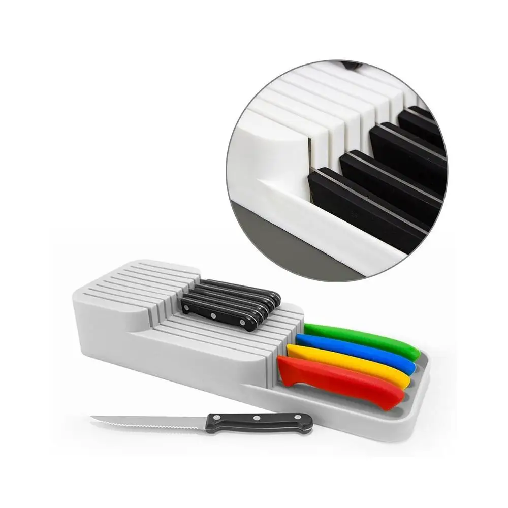 

Kitchen Organizer Plastic Cutlery Stand Drawer Utensil Tray Organizer Rack Universal Knife Stand Kitchen Storage Separate
