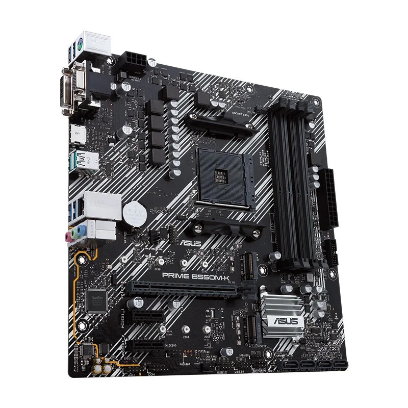 Материнская плата ASUS B550M-K (Ryzen AM4) Micro ATX с двойным M.2 PCIe 4 0 1 Гб сетевая карта HDMI/D-Sub/DVI