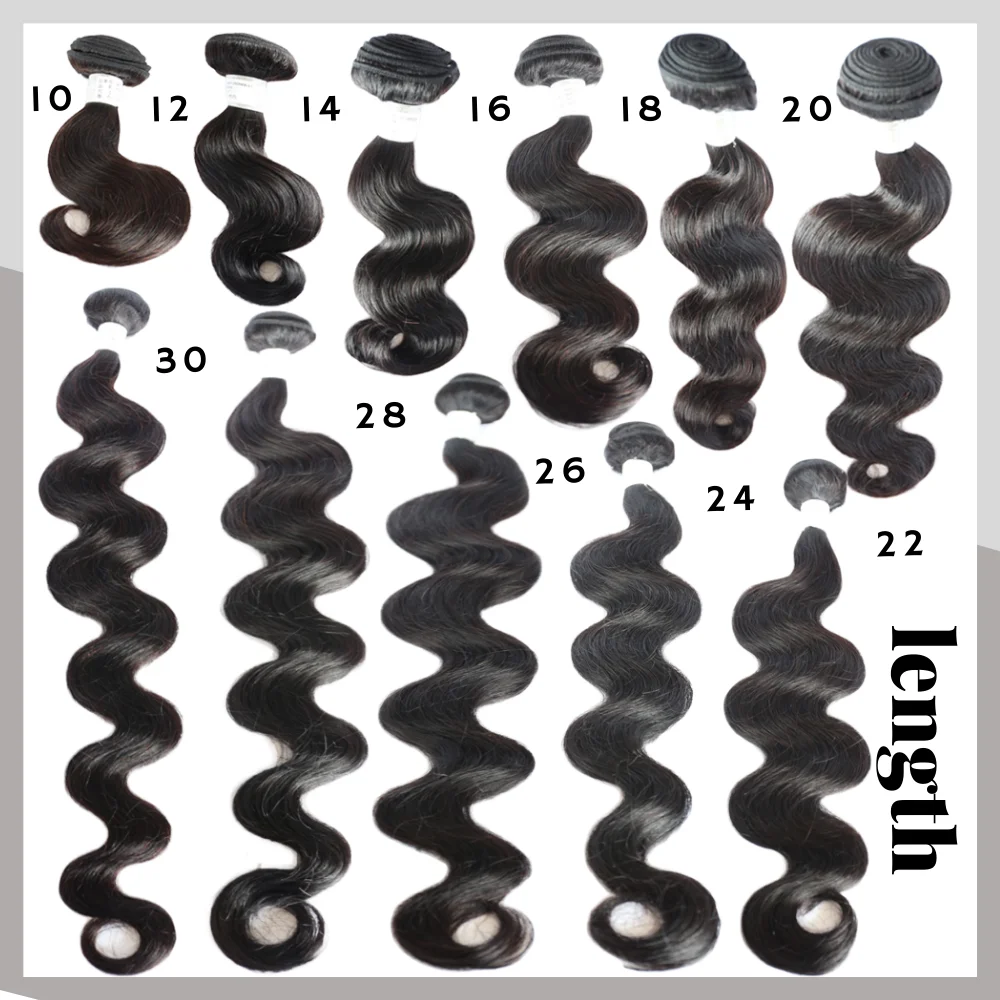 

Body Wave Double Machine Weft Hair Bundle 100% Human Hair Unprocessed Virgin Weave Natural Black 10-30inches