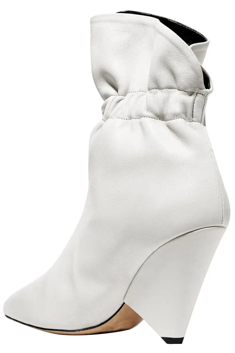 2021 женская обувь весенние женские ботильоны пикантные белые плиссированные