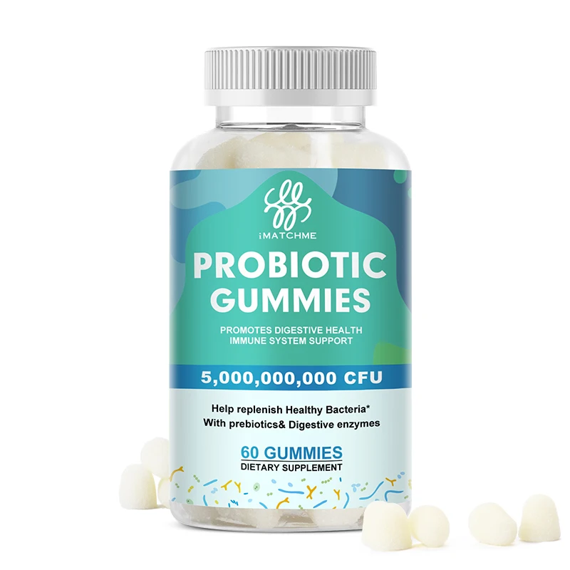 iMATCHME Probiotic Gummies Daily Immune Support Enhance Immunity Gummy 5 Billion CFU Gut Supplement Boost Gut Health