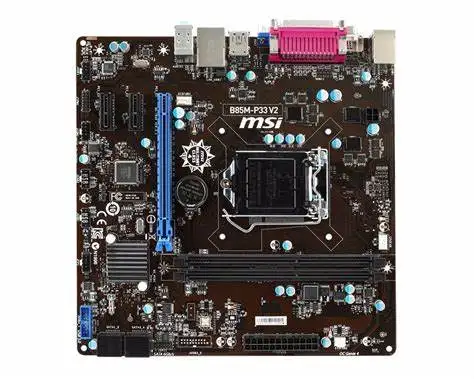 

Материнская плата LGA 1150 MSI B85M-P33 V2, материнская плата 1150 DDR3 16 ГБ Intel B85 PCI-E 3,0 SATA III USB3.0 Micro ATX для Core i5-4670S