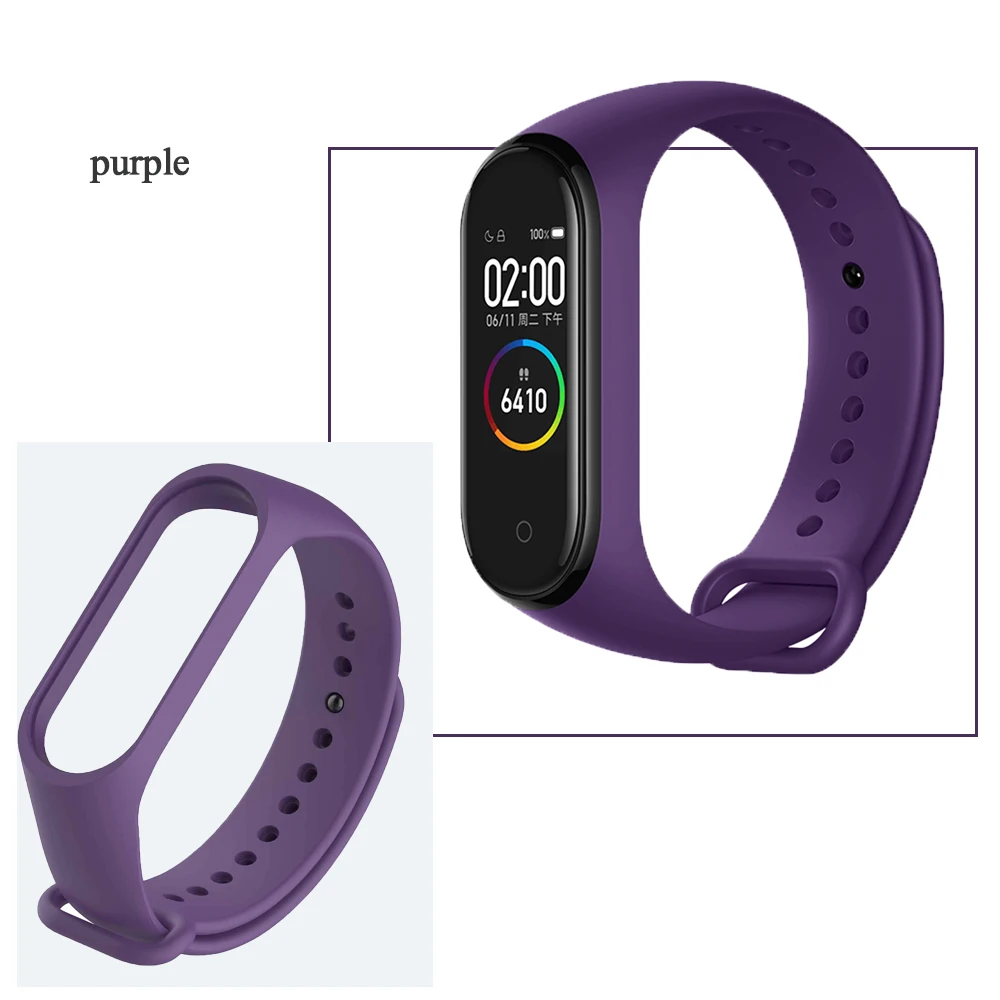 Для Xiaomi mi band 3 4 ремешок mi Band 3 4 ремешок Спортивные Силиконовые часы браслет на запястье mi band 3 ремешок аксессуары умный Браслет