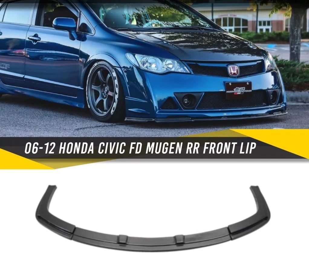 Honda Civic Fd için 2006-2012 Ön Tampon Dudak Mugen RR tarzı Lip Abs Plastik | Bumpers