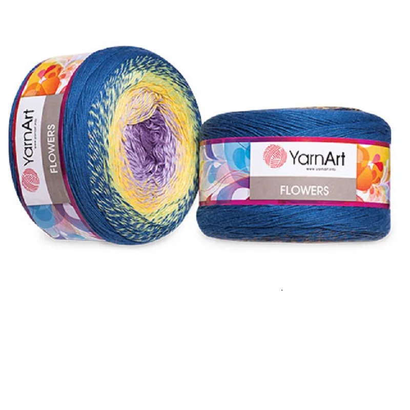 Yarnart цветы торт пряжа 250gr 1000 метров ручная вязка крючком нарядное градиент
