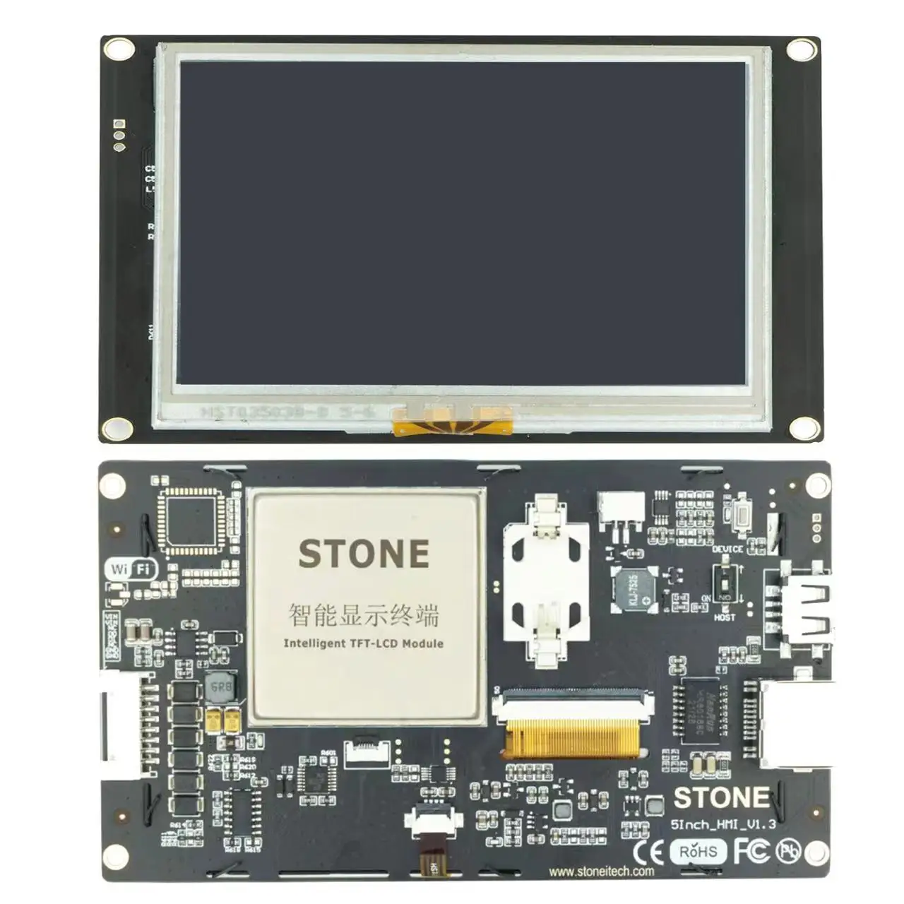 STONE 5 Inch HMI  TFT LCD Module with Drive Board Screen Controller + TTL Interface for Industrial Use
