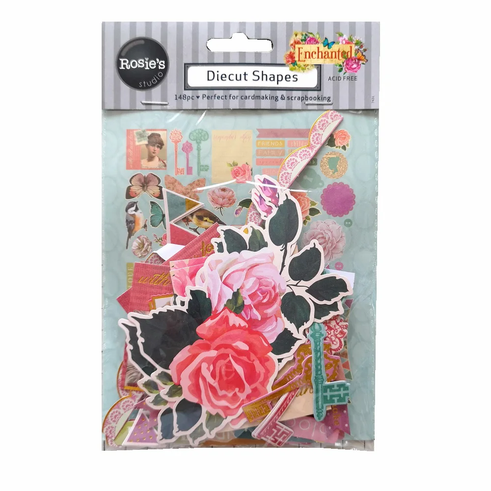 CRZCrafter 148 шт напечатанная бумага Diecut формы глазок фольга дизайны поделки своими