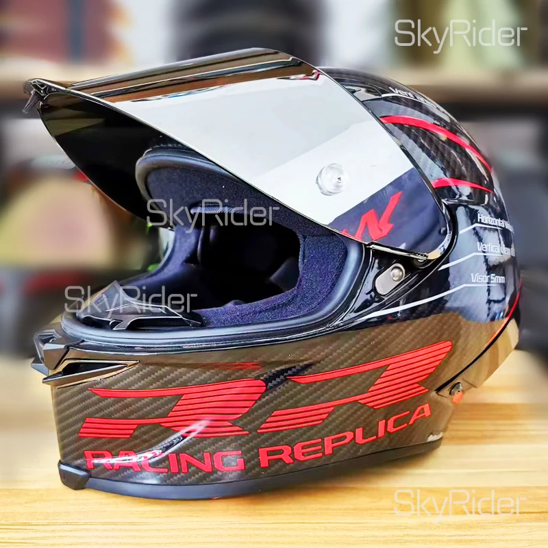 

Full Face Motorcycle helmet black and red RR Motocross Racing Motobike Riding Helmet Casco De Motocicleta four season