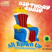 free door duty shipping giant king throne 1 8m high inflatable bounce chair for kidsbirthday party rental