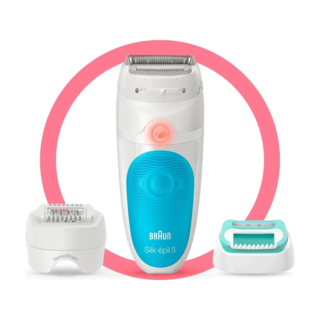 

Braun Silk-pil 5 5620 SensoSmart Wireless Wet & Dry Use 3-in-1 Epilator with 5 Extensions