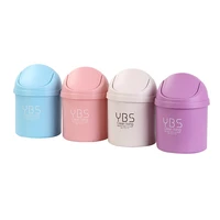 new modern style mini desktop trash can thick plastic office trash can matte frosted kitchen bathroom ashbin waste basket