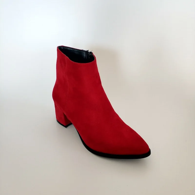 Tuwoshoes/ботинки с острым носком Цвет Красный | Обувь