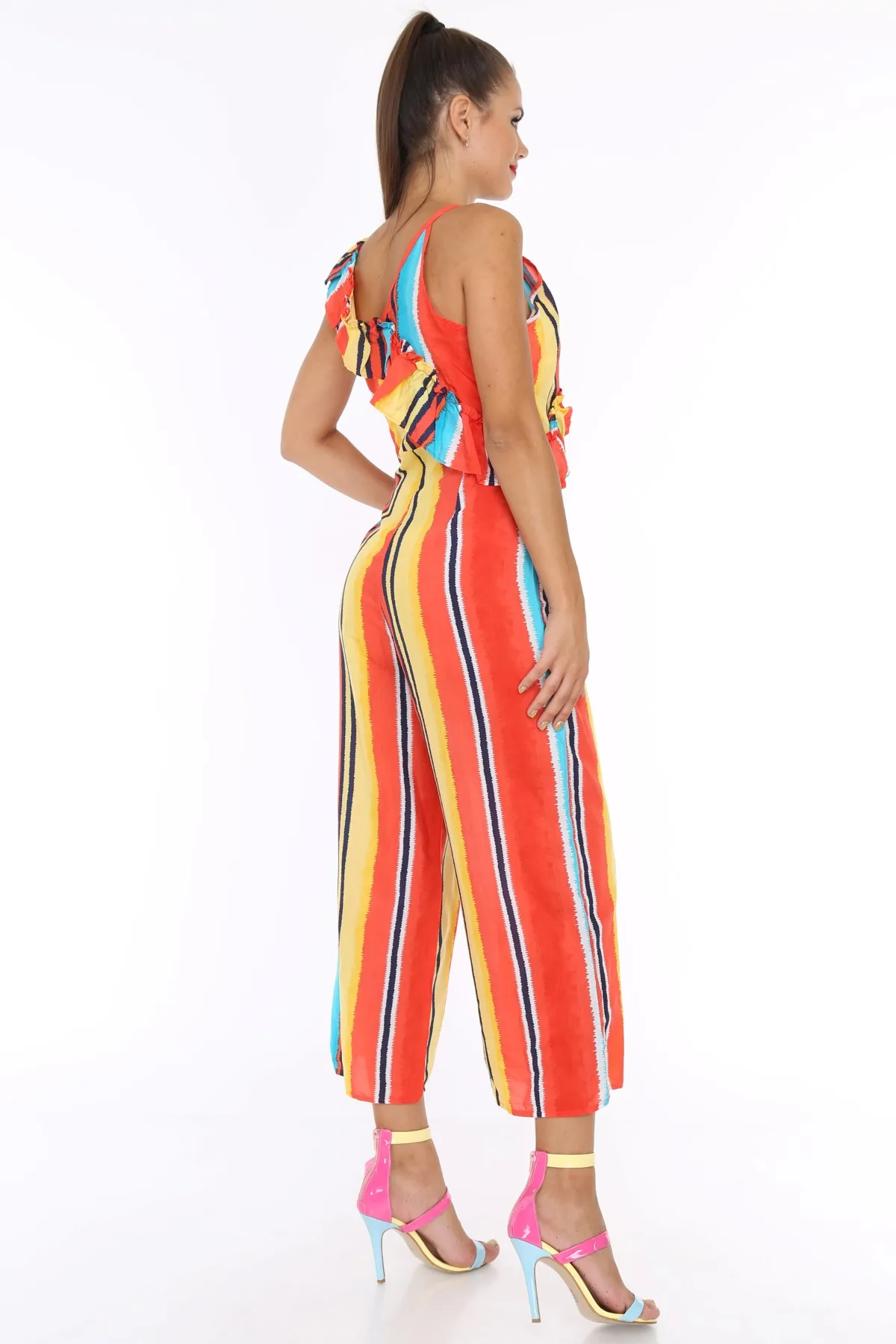 

2021 Women Jumpsuit Ruffled Dress Dyed Clothing Casual Wear Summery Multi Color New Collection