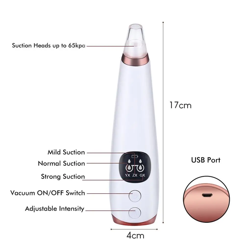 Пылесос для удаления угрей пор и черных точек экстрактор очищения лица прыщей