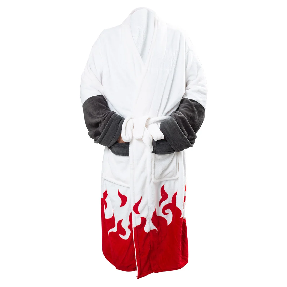 Халат для косплея аниме Акацуки Флисовая теплая ночная рубашка халат мужское