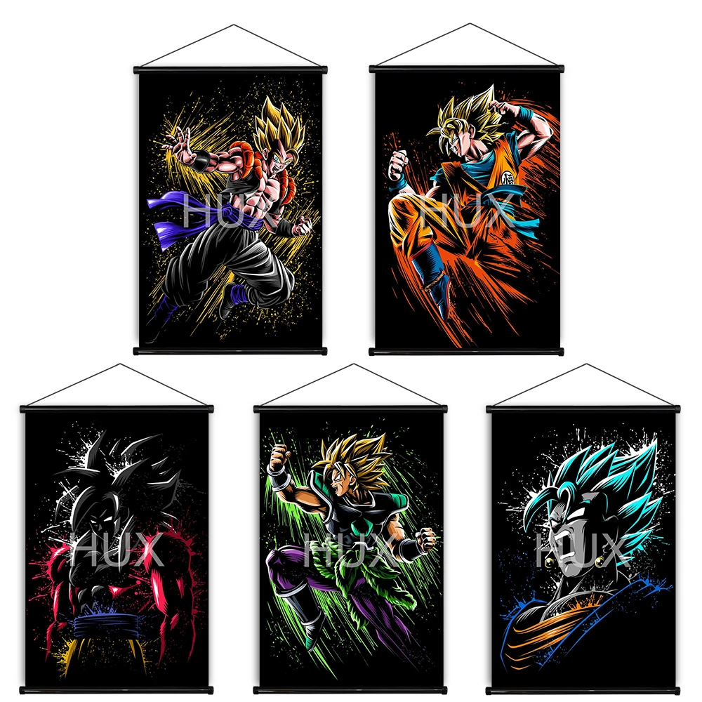 

Japanese Classic Anime Dragon Ball Z Super Saiyan Decoration Cartoon Poster Pictures Prints Scroll Canvas Painting Wall Art Gift