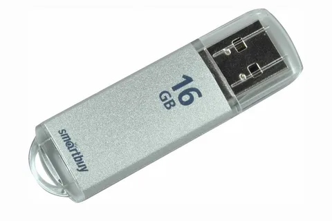 Флеш-накопитель USB 16GB SmartBuy V-cut серебро