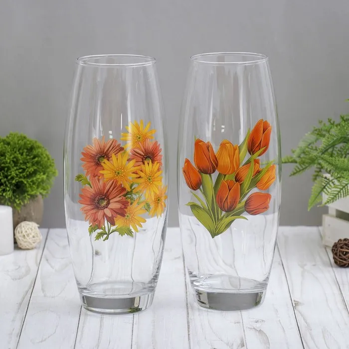 Ваза FLORA Цветы d 7.5 см 11 5х26 МИКС|Вазы| |