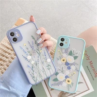 fashion daisy phone cases for iphone 11 12 pro max x xr xs max 7 8 6 6s plus se 2020 shockproof hard matte lavender phone cover