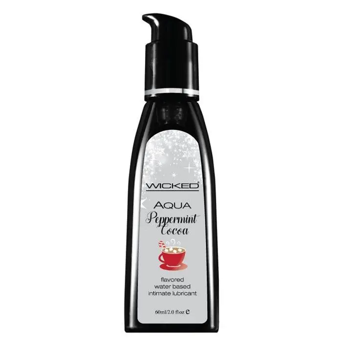 Лубрикант с ароматом мятного какао WICKED AQUA Peppermint Cocoa 60 мл.|Презервативы| |