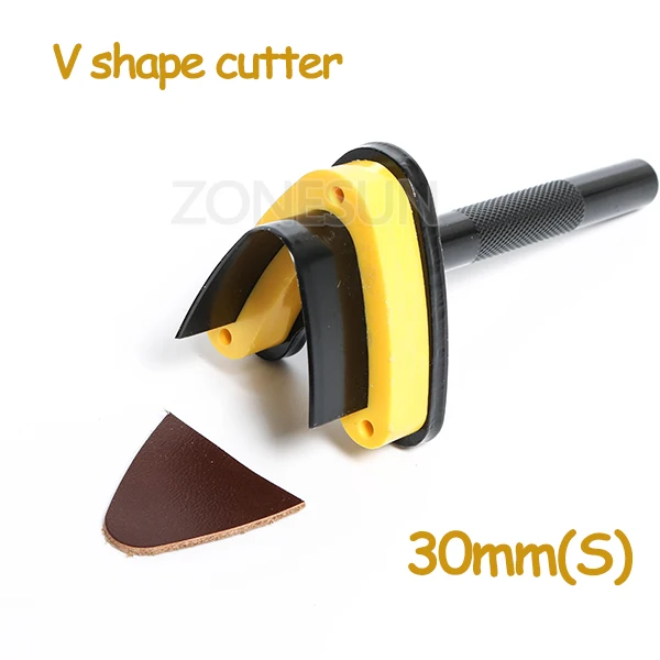 width 30mm ZONESUN DIY кожа обрезчик углов Наборы ручной пояс круглой огранки Удар ремня круглый Форма инструменты Угловой радиус 5/10/20 мм кожи филе - Цвет: width 30mm